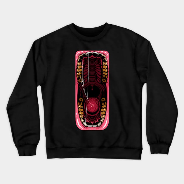 Rectangular mouth Crewneck Sweatshirt by albertocubatas